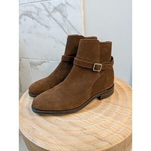 Loake Godiva Suede Buckle Ankle Boots Womens UK 5.5/US 7.5 Brown Made in England